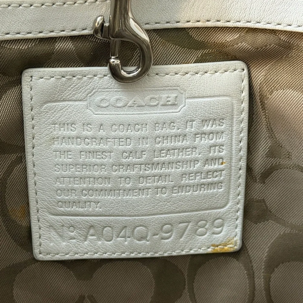 Vintage Coach Lime Green Leather Tote# 9789